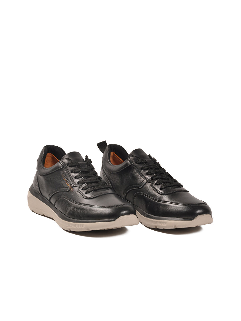 Siyah Hakiki Deri Bağcıklı Erkek Casual Ayakkabı 252012 M-2