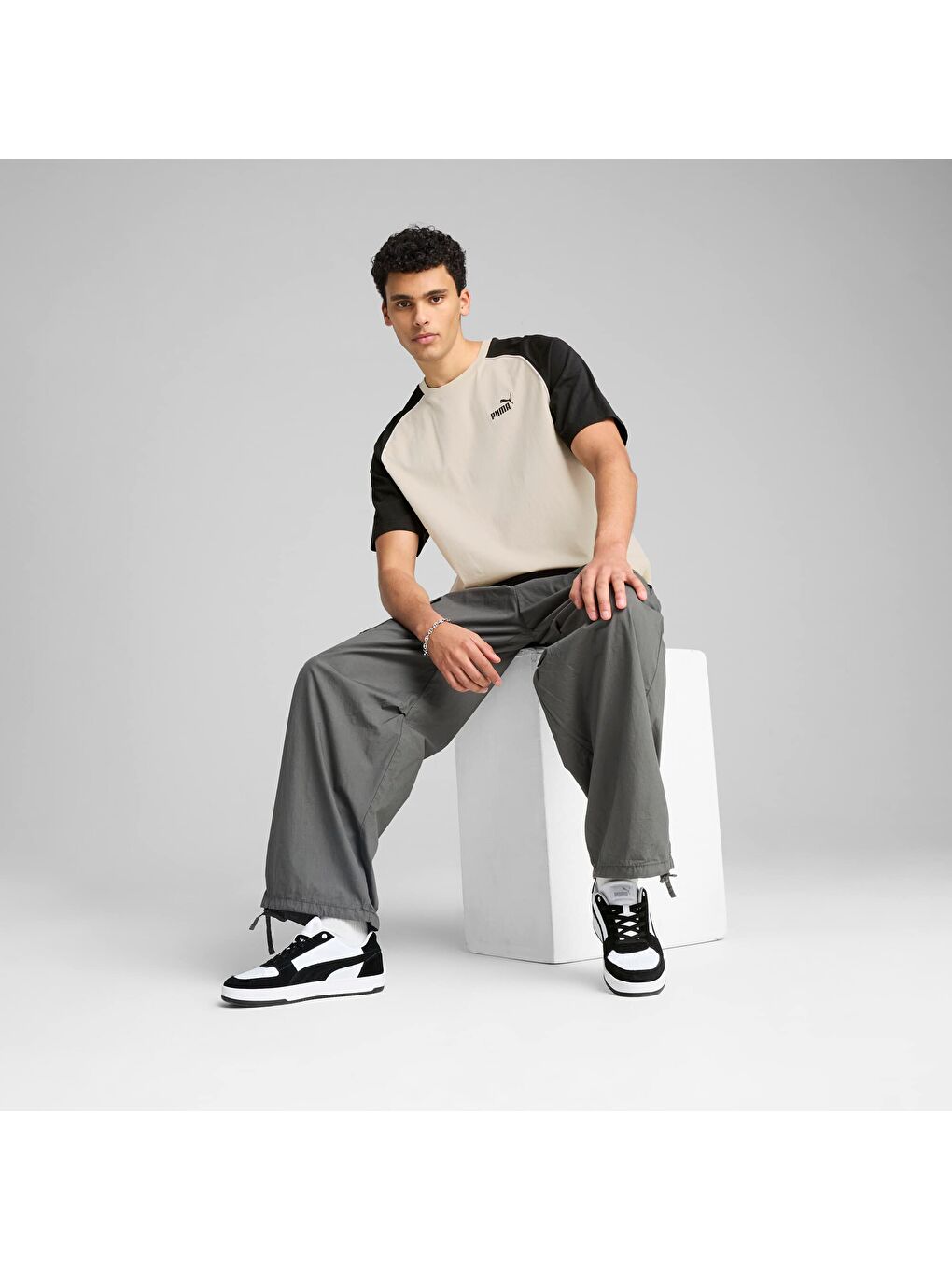 Beyaz Sport Erkek Tişört-2