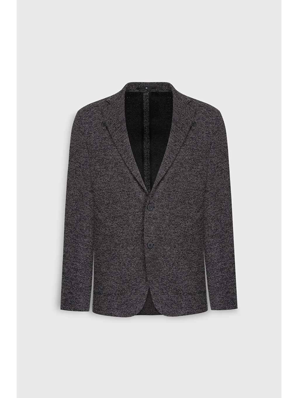 Erkek Siyah Slim Fit Dar Kesim Mono Yaka Armürlü Torba Cepli Ceket-5