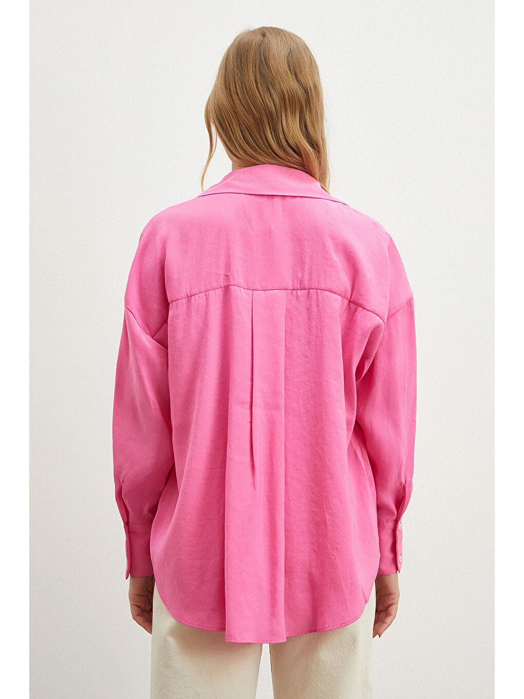 Basic Modal Gömlek Pembe-5