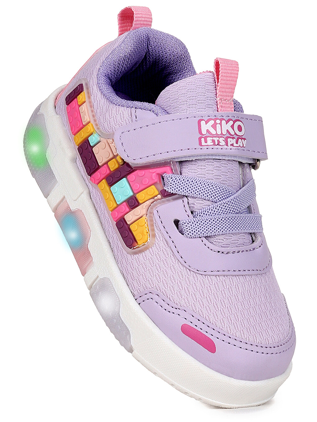 Lila Scarpe Cırtlı Işıklı Kız Bebek / Çocuk Spor Ayakkabı