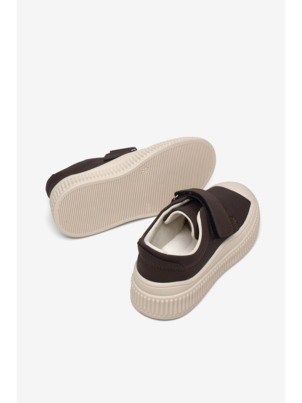 Kahverengi Çocuk Unisex Acı Kahve Çocuk Cırtlı Rahat Kalıp Sneaker-4