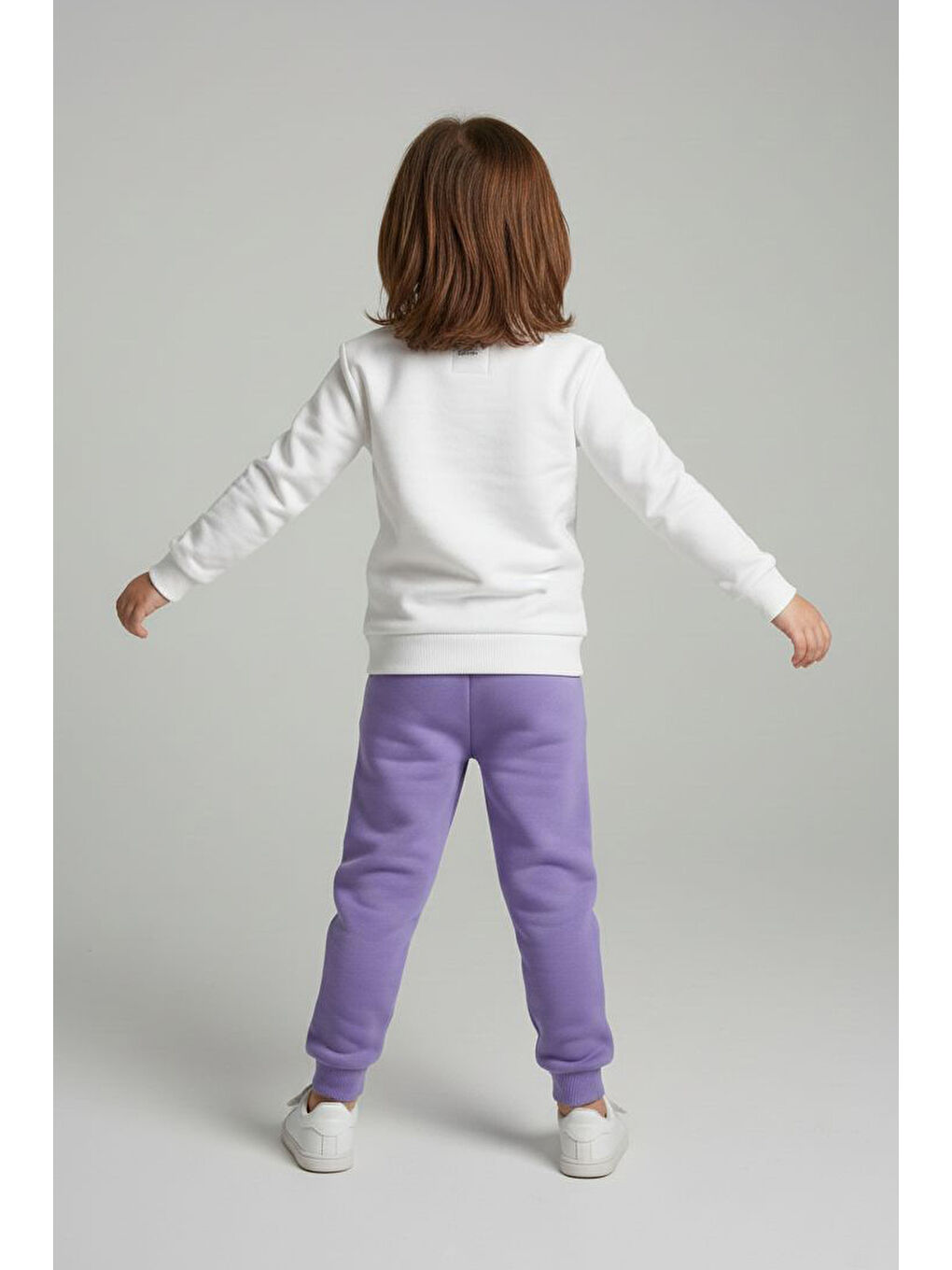 Kız Çocuk Lila Baskılı Pijama Takımı - 28096-LILA-1