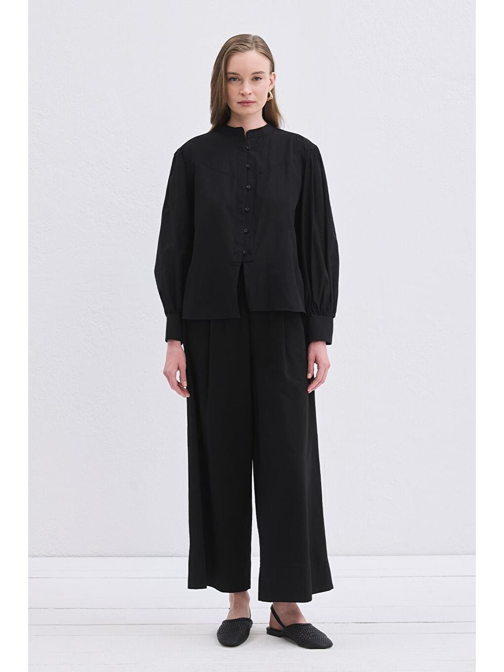 Reni Vual Gömlek Siyah-1