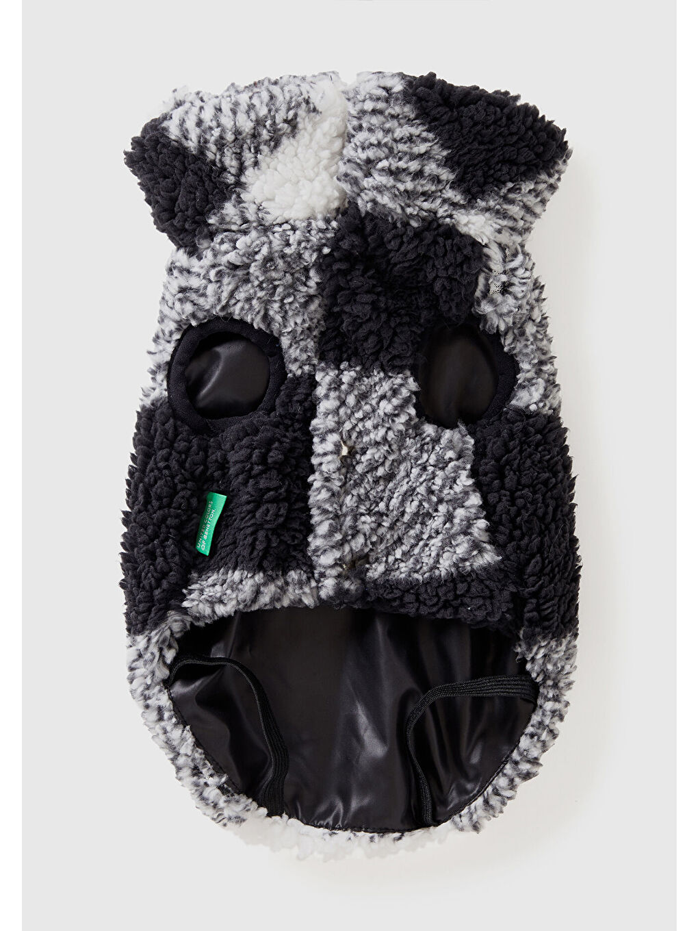 United Colors Of Benetton Unisex Kırmızı Ekoseli Teddy Köpek Montu - 1