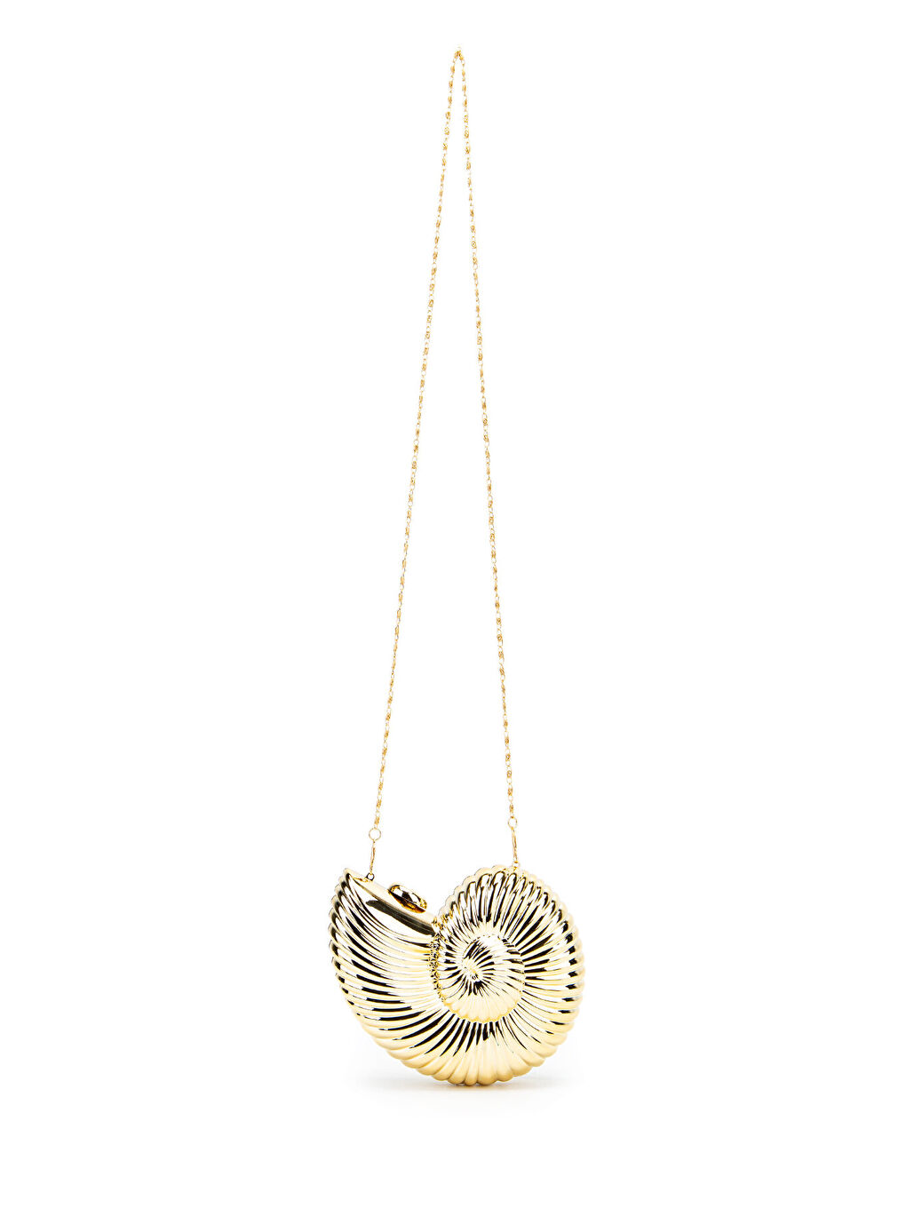 Sarı Spiral Model Kadın Abiye Çanta Sarmal Gold-2