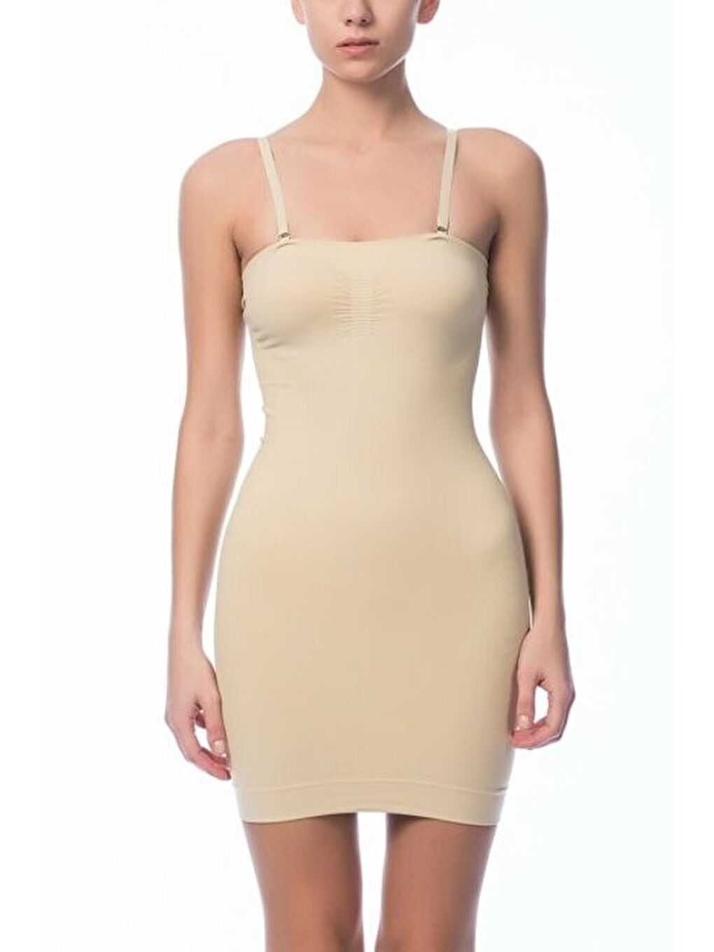 Bej Ten Rengi Sapphire Elbise Korse