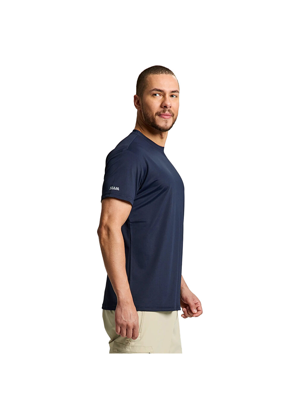 Lacivert Tech Pique Erkek Mavi Tişört-1