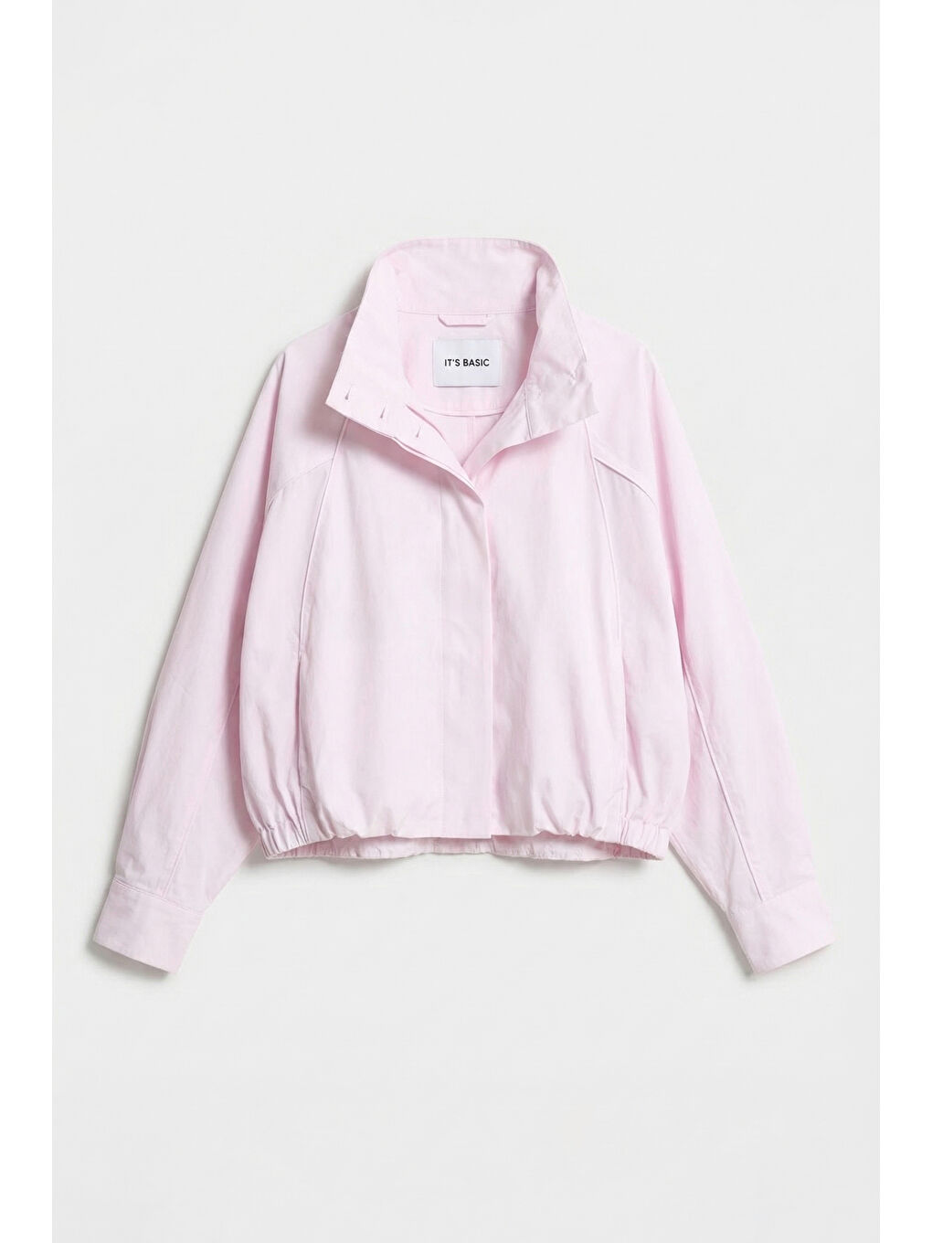 kadın Pembe Renk w5 Oversize Özel Organik Kumaş Tasarım Gömlek Ceket-1