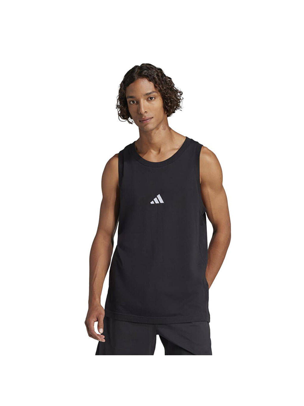 Essentials Small Logo Erkek Siyah Yuvarlak Yaka Atlet