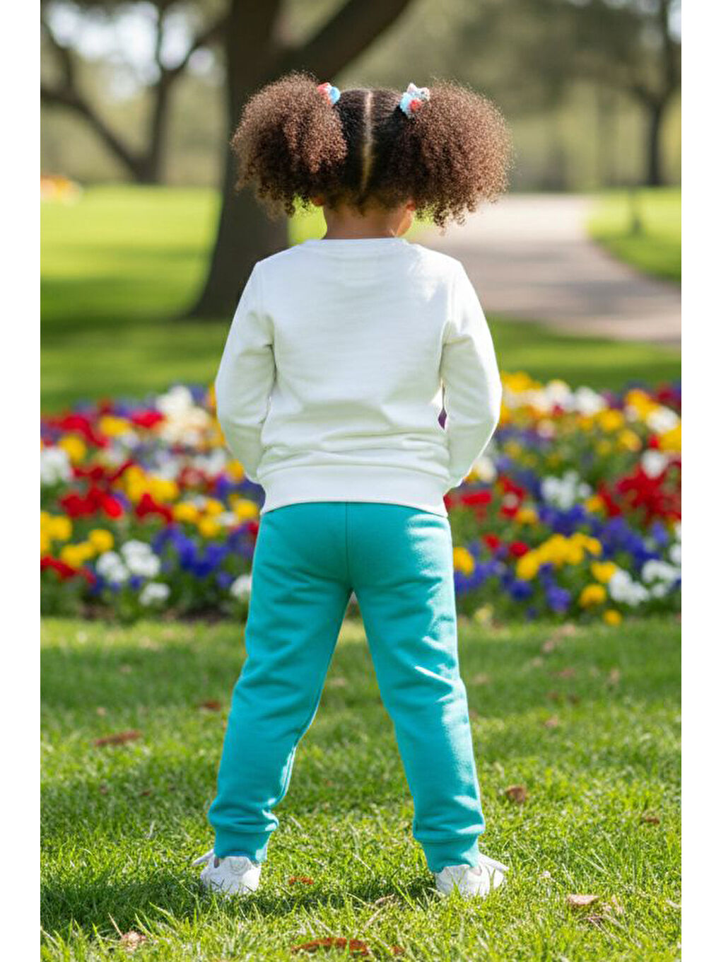 Yeşil Kız Çocuk Mint Baskılı Pijama Takımı - 28108-MINT-1