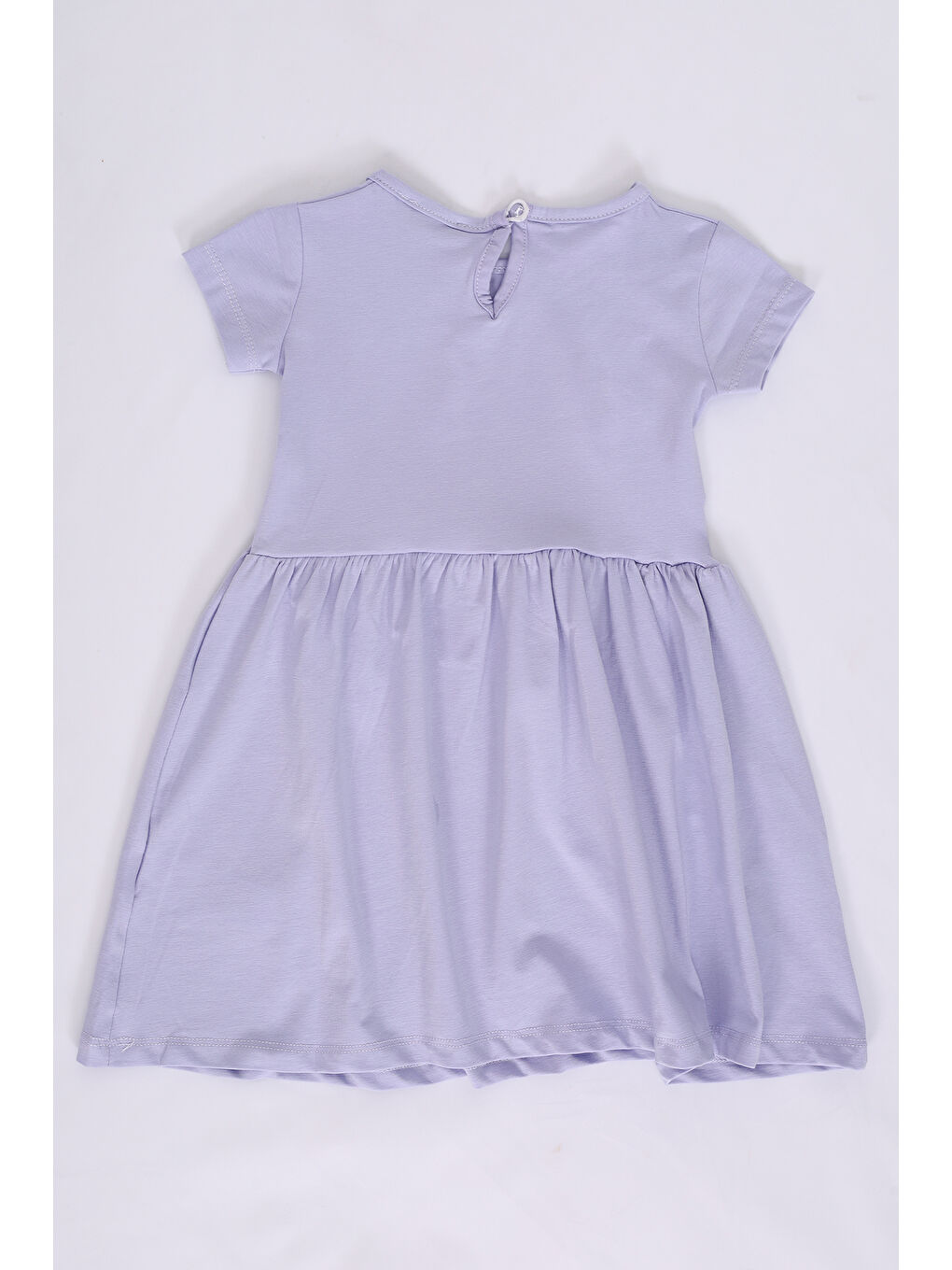 Lila Kız Bebek Fruit Yazılı Çilek Baskılı Elbise-1