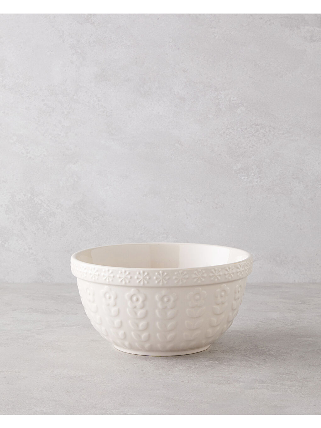 Ekru Soft Bloom Stoneware Karıştırma Kabı 23 cm Krem