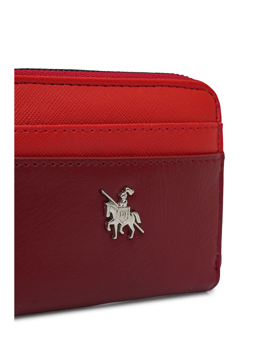 Kırmızı Kartlık Bölme Detaylı Mini Cüzdan CZ100-1-2