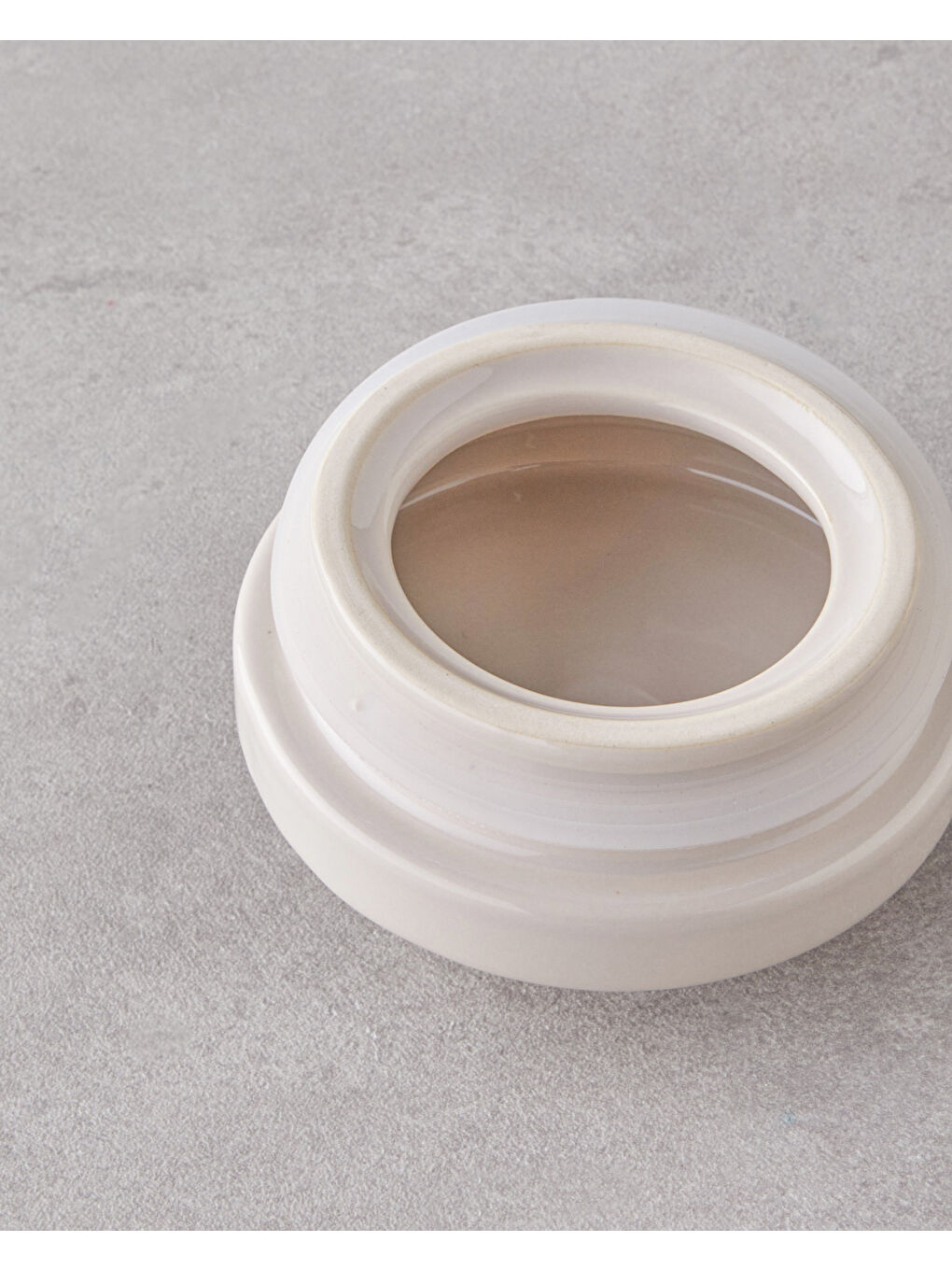 Ekru Soft Bloom Stoneware Kavanoz 15 cm Krem-2