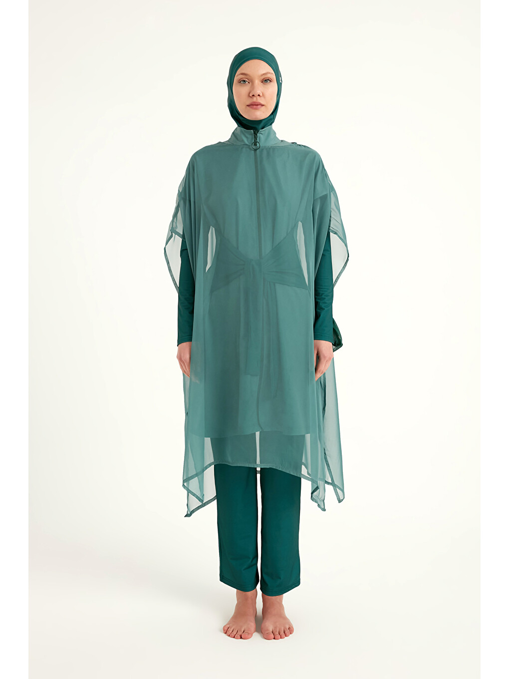 Açık Yeşil Kimono Kaftan P2516-1-4