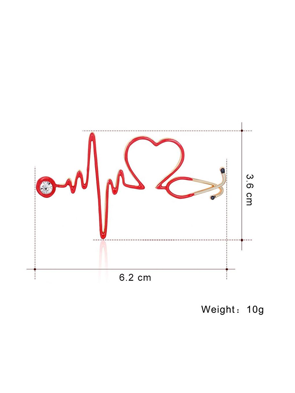 Sarı Kalp ritmi Steteskop Doktor Broş-4