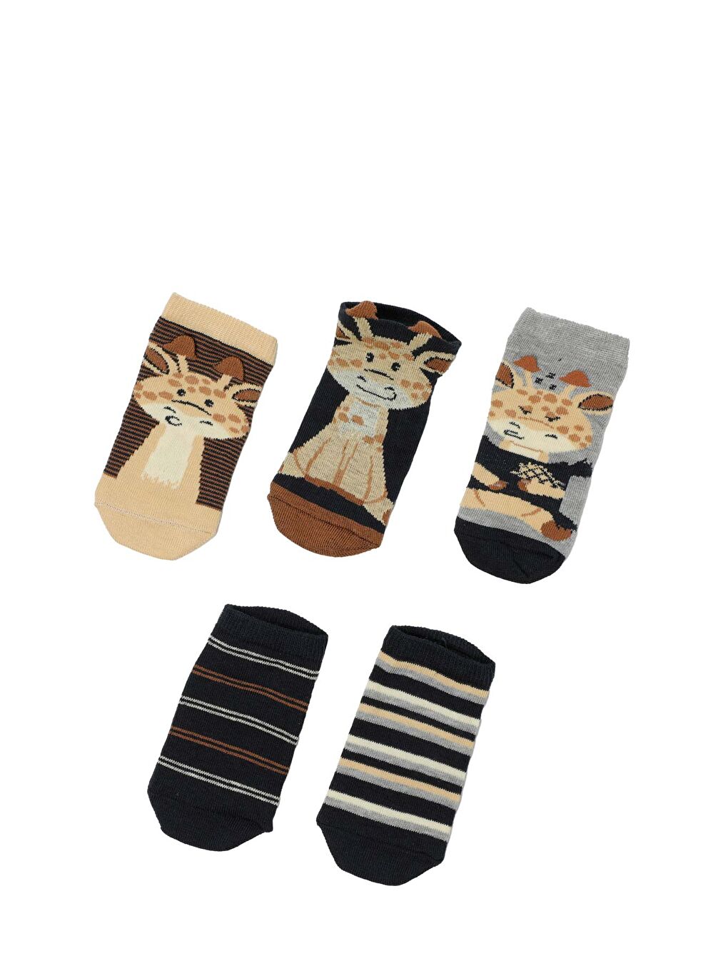 ZURAFA 5 LI PTK-B 4PR Mavi Erkek Çocuk 5'li Patik Çorap