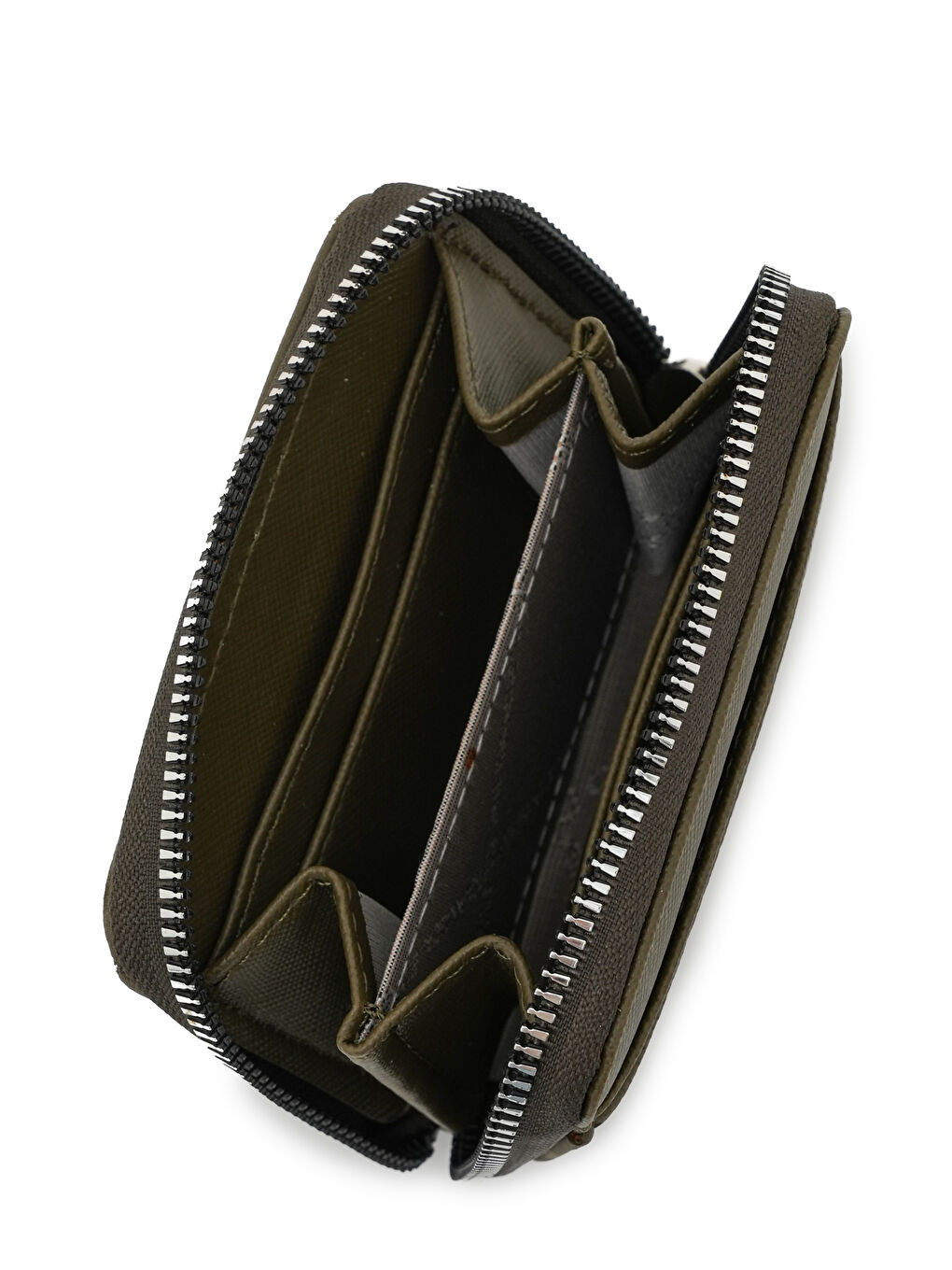 Haki Kartlık Bölme Detaylı Mini Cüzdan CZ100-1-4