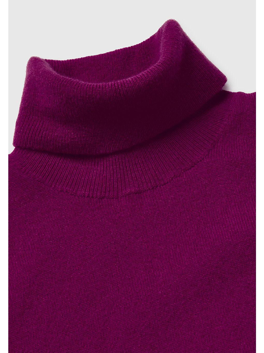 Kadın Mürdüm %100 Merino Dik Yaka  Kazak-6