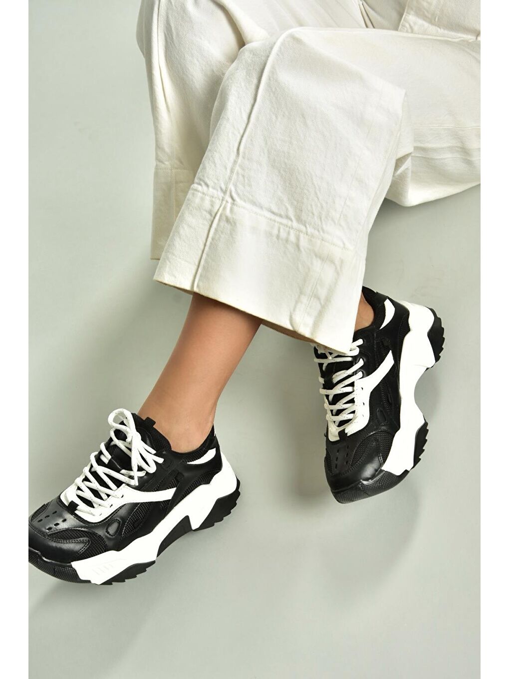 Siyah Kadın Sneakers V312613509-2