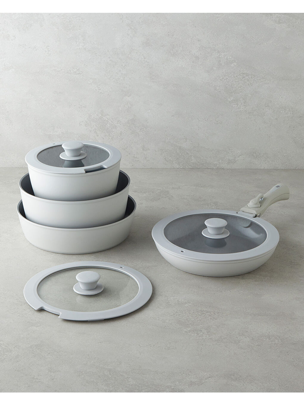 ClickEase CeraWell 8 Parça Tencere Seti 20-24-26-26 cm Gri-1