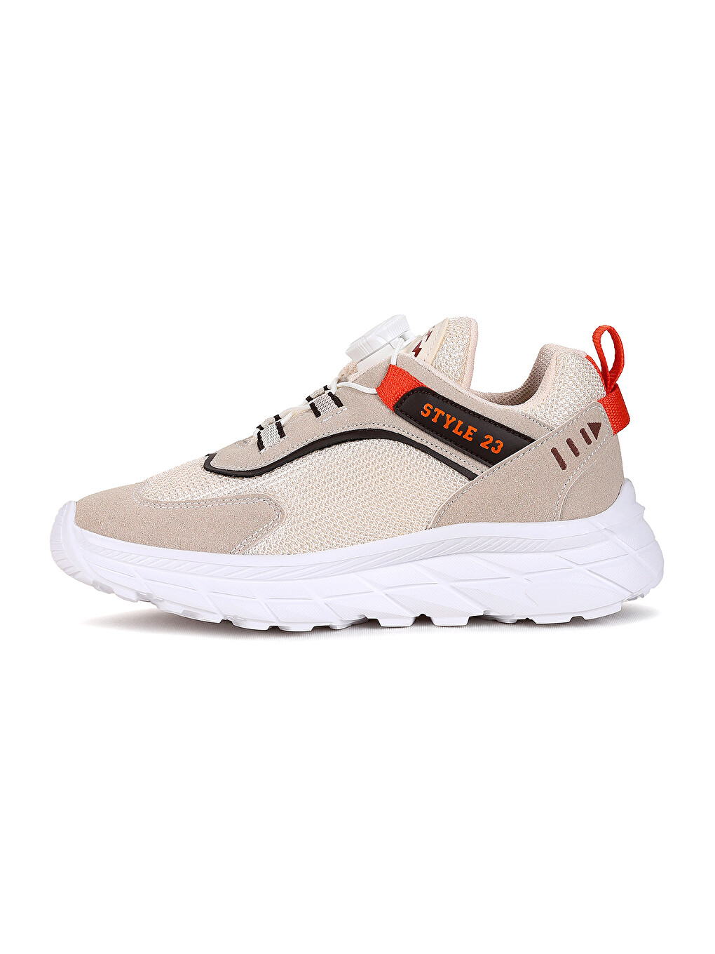 Bej Lace Bağcık Mekanizmalı Erkek Çocuk Spor Ayakkabı-5