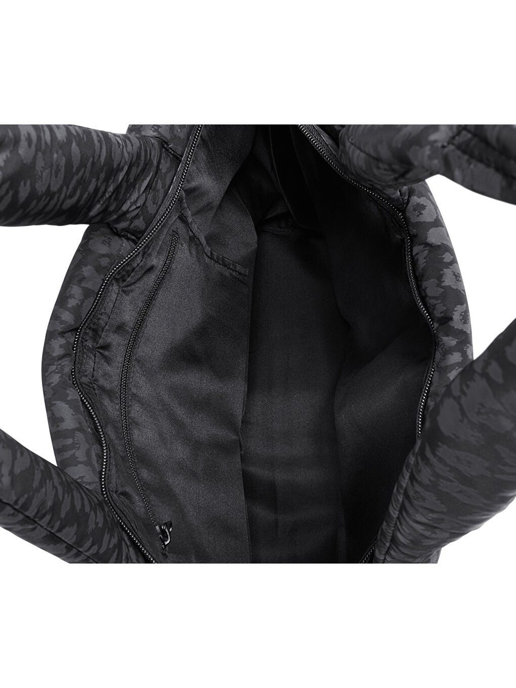 Siyah Kadın Shopper Çanta, Leopar-2