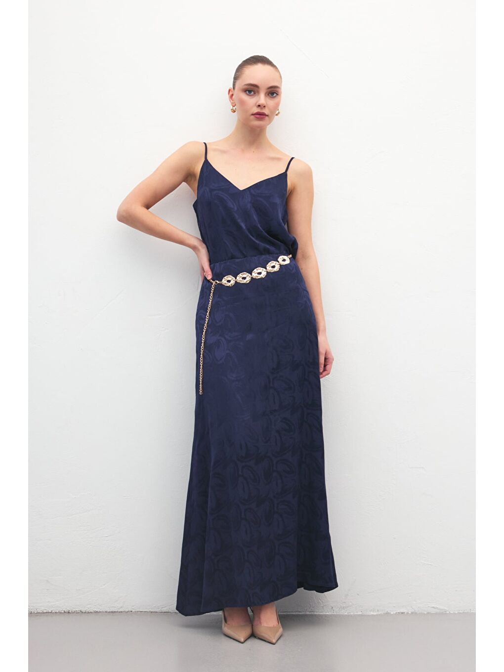 Lior Uzun Etek - Lacivert-2