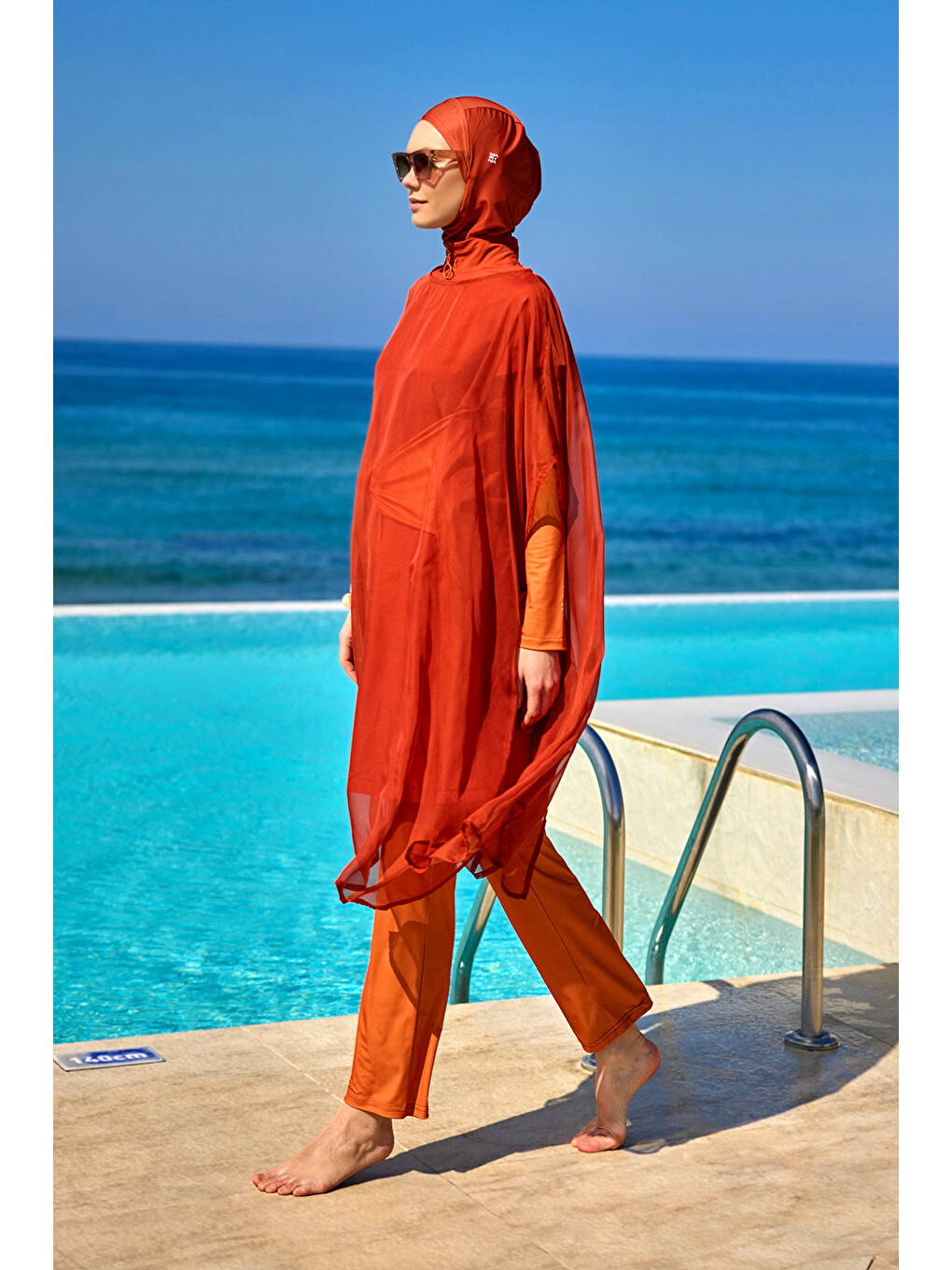 Koyu Turuncu Kimono Kaftan P2516-2-1