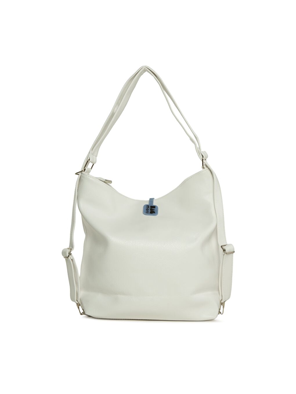 Beyaz Trok Detaylı Salaş Askılı ve Sırt Çantası-2