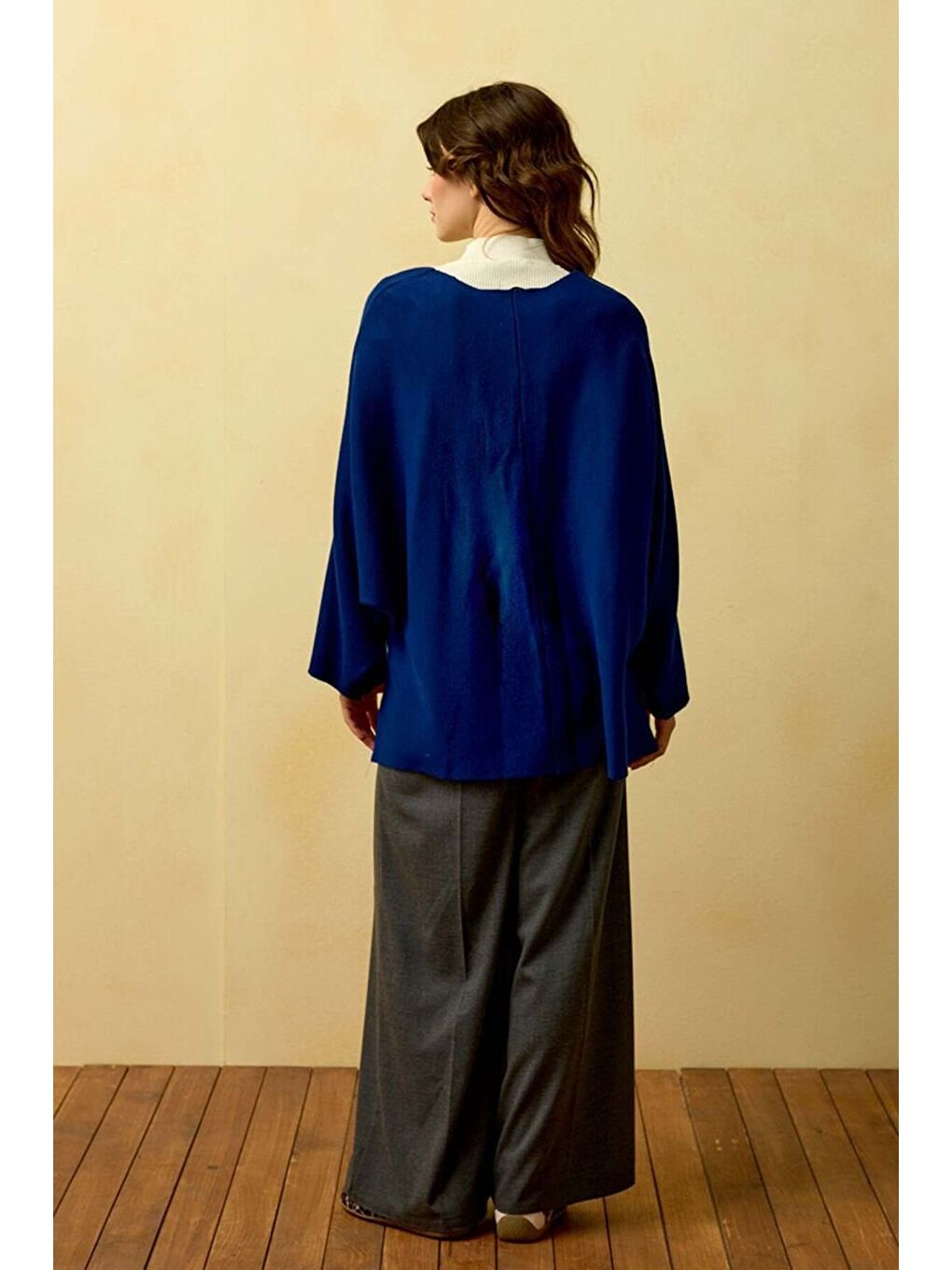 Lacivert 3 Fiyonklu Triko Ceket-2