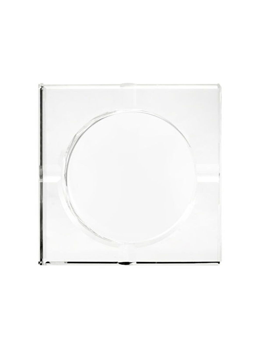 Evidea Renksiz Deco Kristal Kare Küllük - Şeffaf - 10 cm