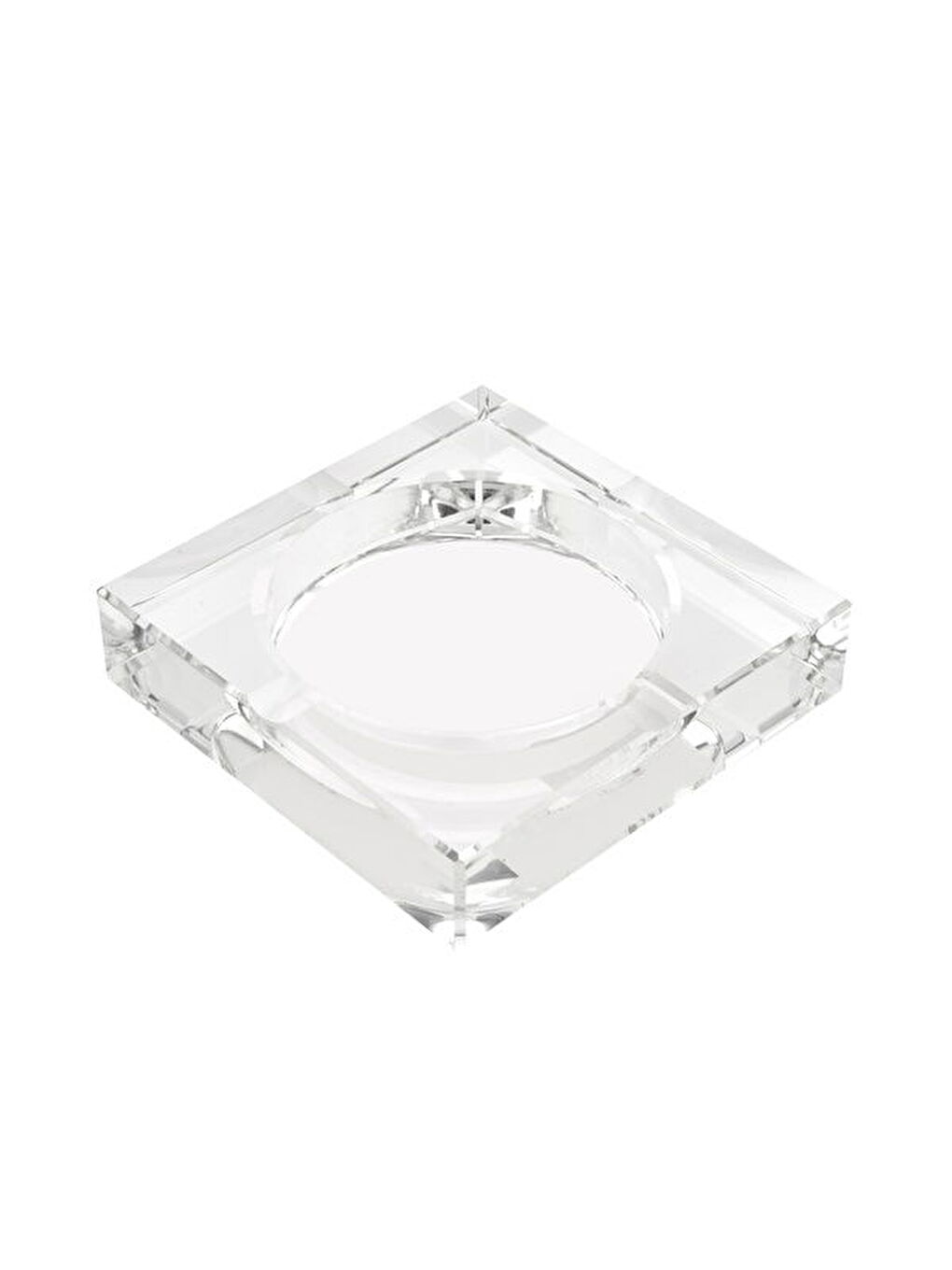 Evidea Renksiz Deco Kristal Kare Küllük - Şeffaf - 10 cm - 1