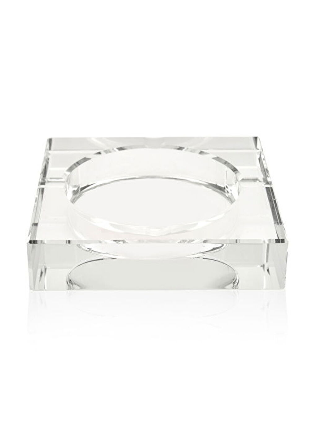 Evidea Renksiz Deco Kristal Kare Küllük - Şeffaf - 10 cm - 2