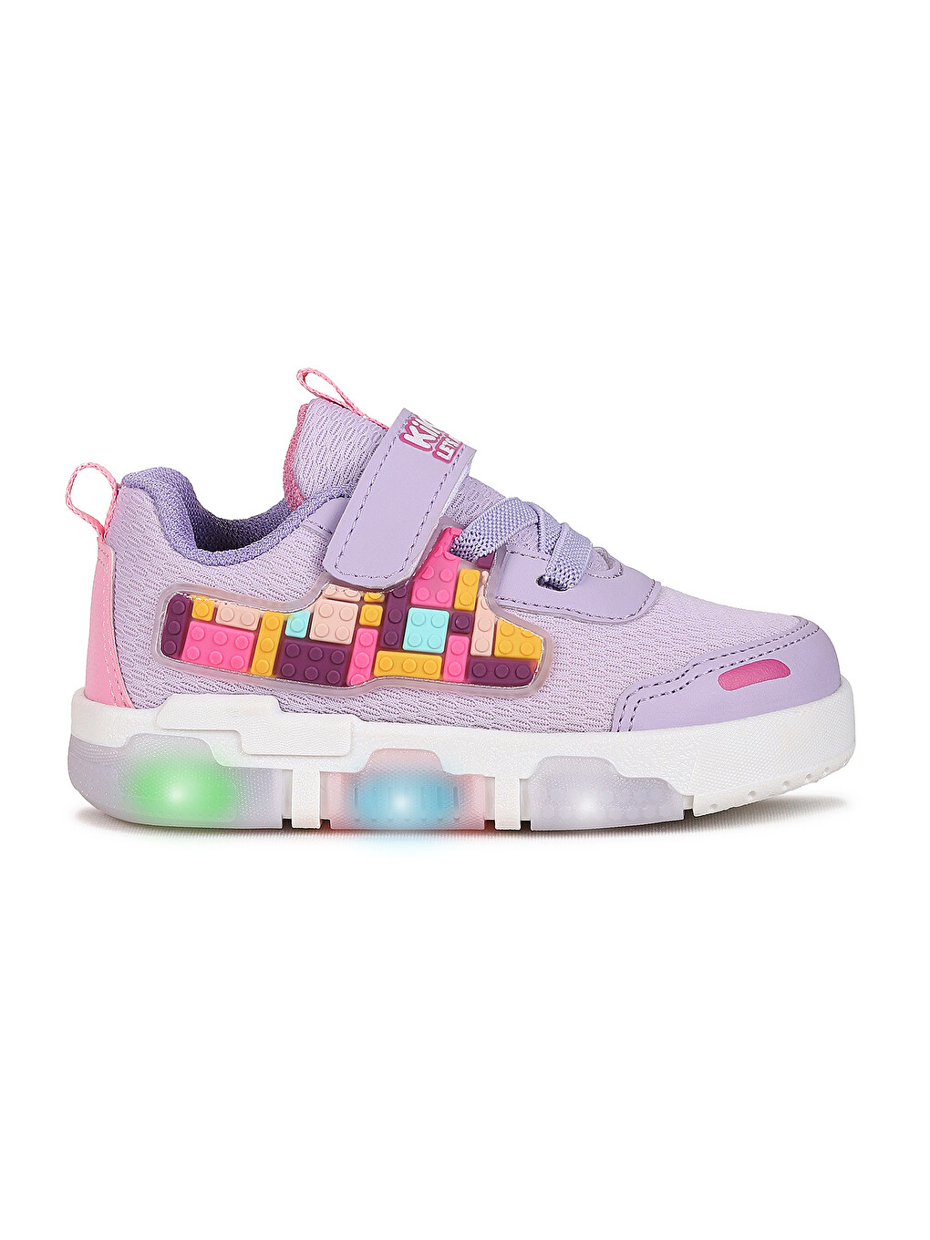 Lila Scarpe Cırtlı Işıklı Kız Bebek / Çocuk Spor Ayakkabı-3
