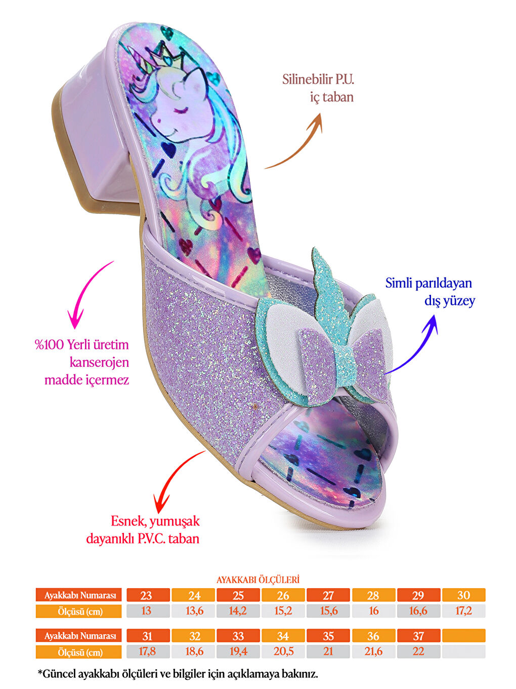 Turkuaz Kız Çocuk Topuklu Simli Abiye Terlik-1