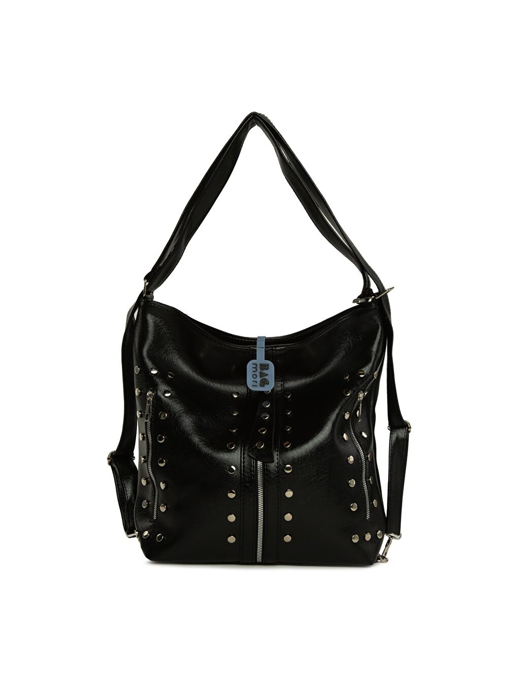 Siyah Trok Detaylı Salaş Askılı ve Sırt Çantası