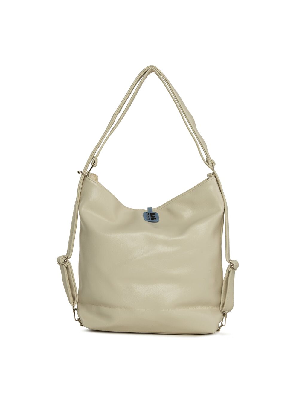 Ekru Trok Detaylı Salaş Askılı ve Sırt Çantası-2