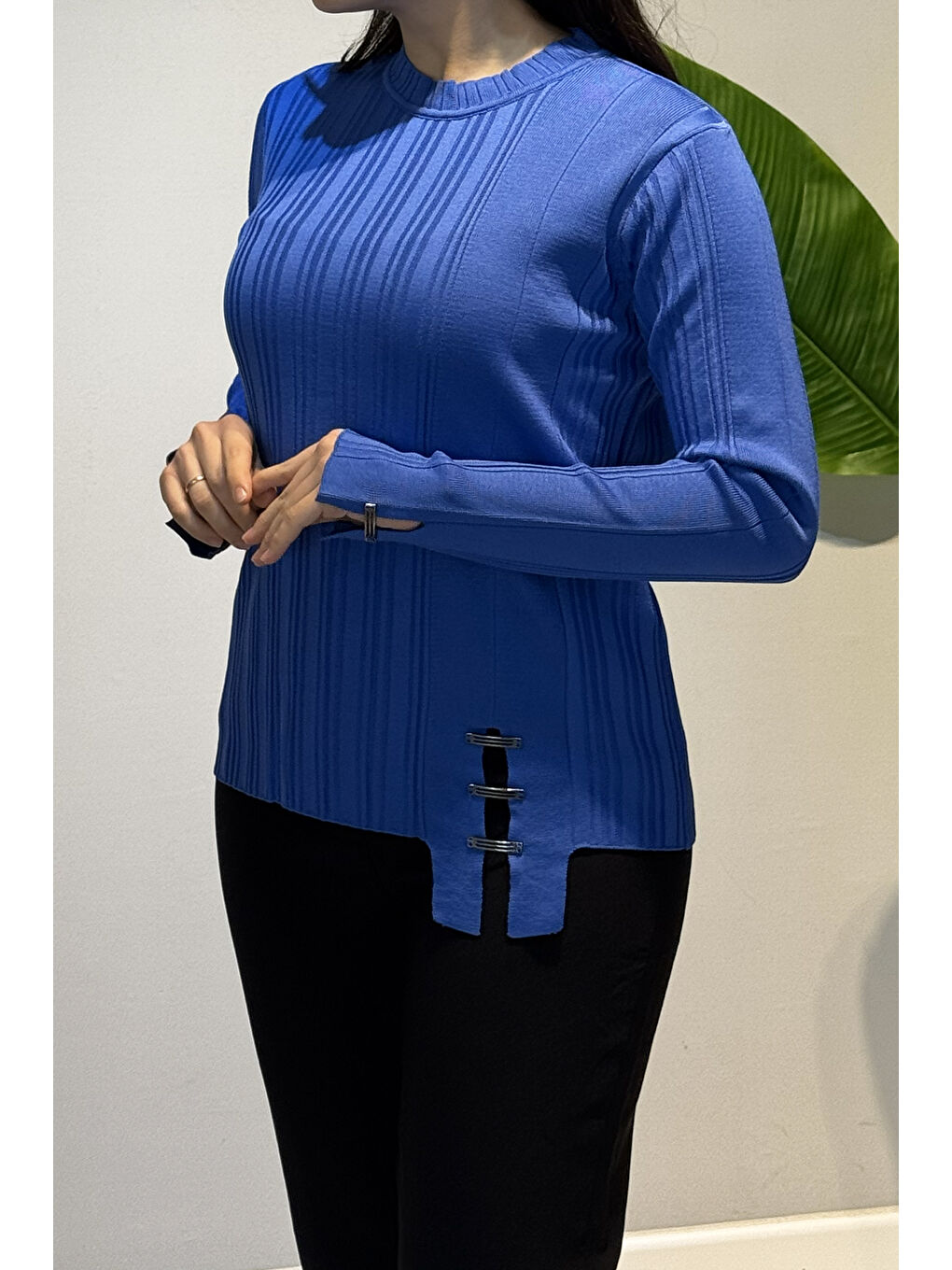 Mavi Aksesuar Detaylı Triko Kazak 2007 Saks-2