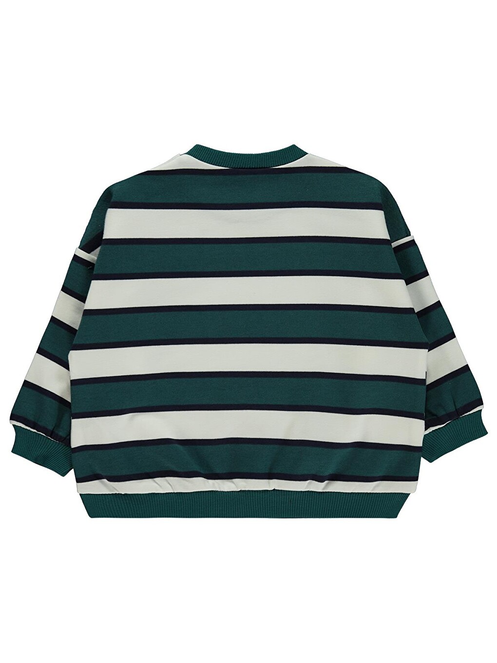 Baby Çizgili 6-18 Ay Sweatshirt - Yeşil-1