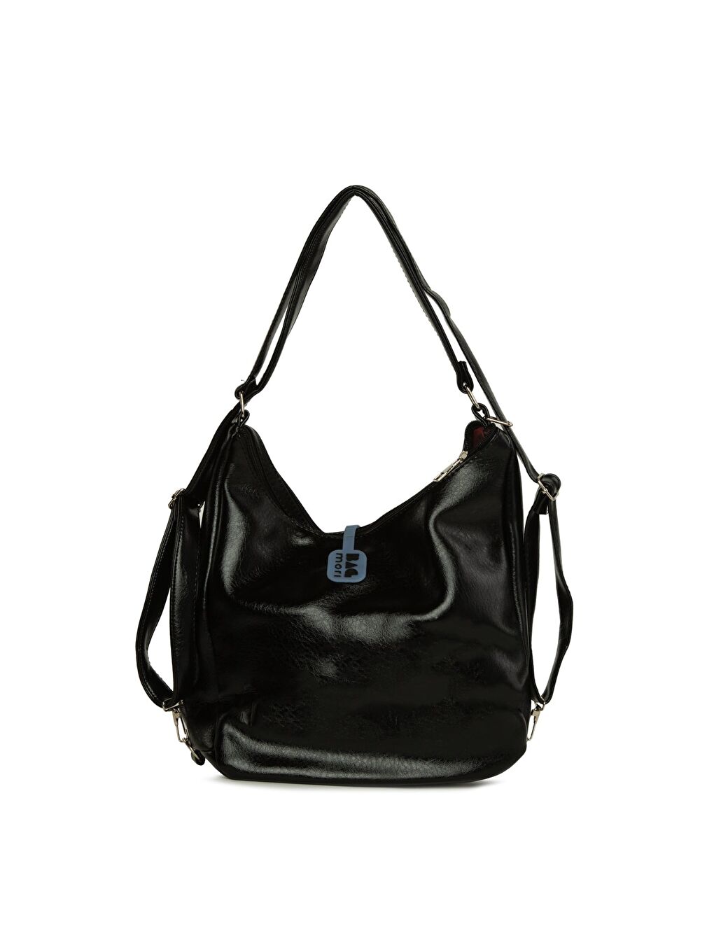 Siyah Çift Fermuarlı Salaş Askılı ve Sırt Çantası-2