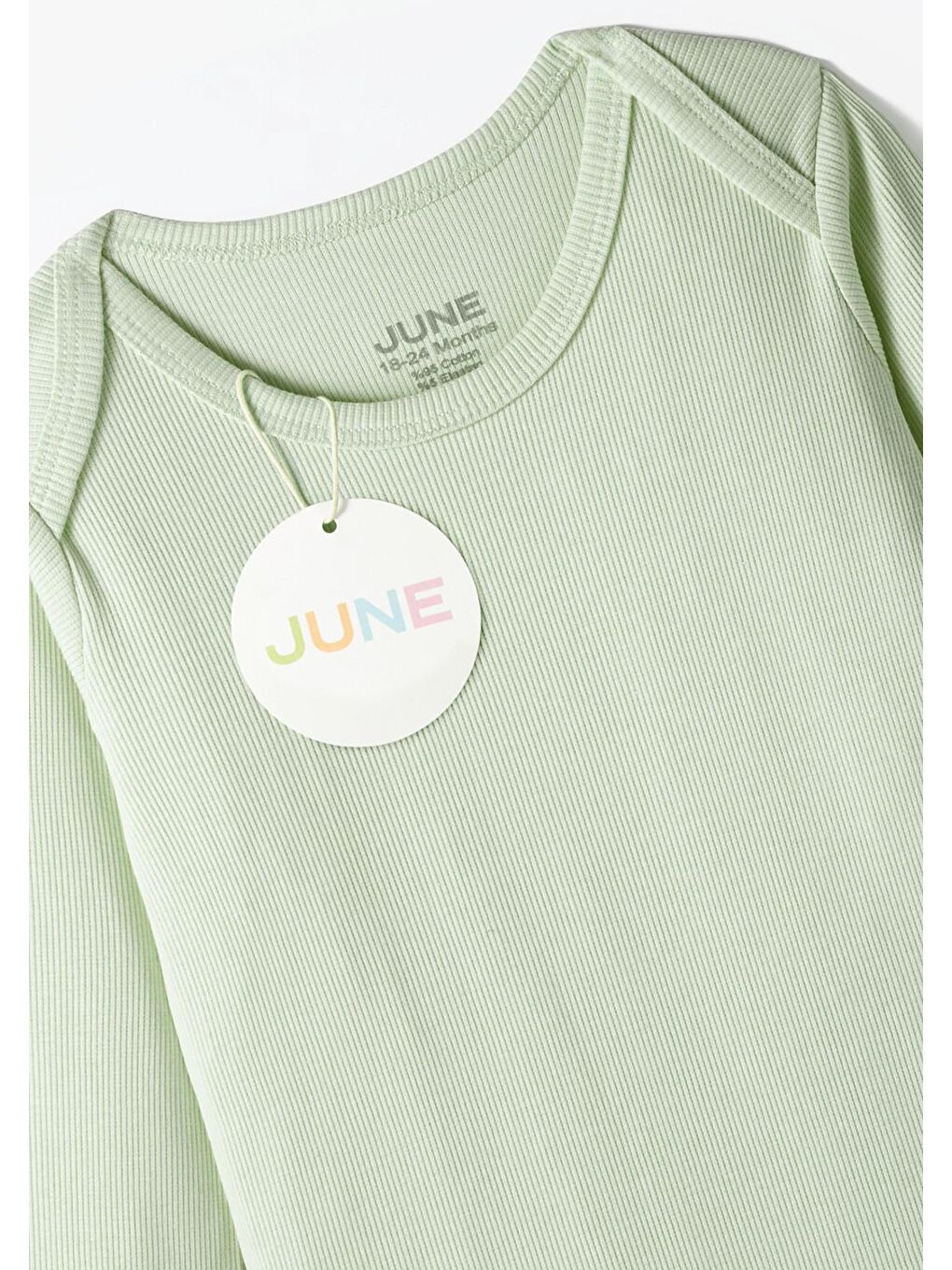 June Koyu Mint Yeşili Bebek Kaşkorse 2li Pijama Takım - 3