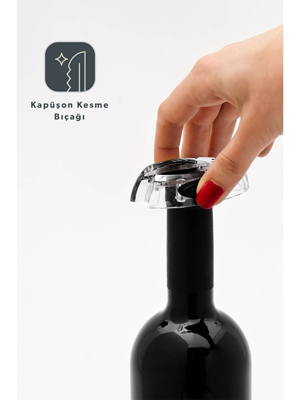 Gri Wine Up 2201H Otomatik Açacağı   Elektrikli Tirbuşon-3