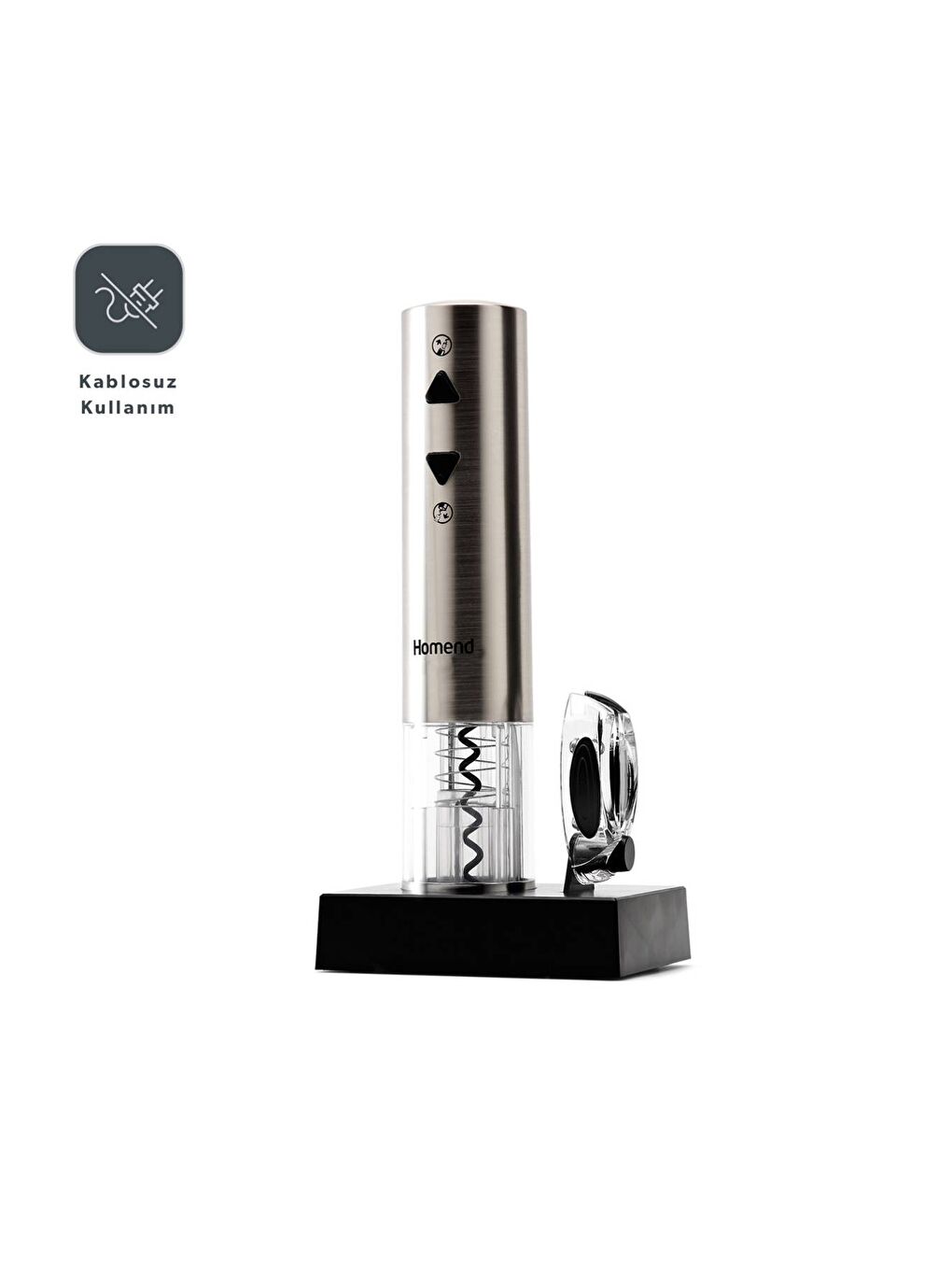 Gri Wine Up 2201H Otomatik Açacağı   Elektrikli Tirbuşon-4