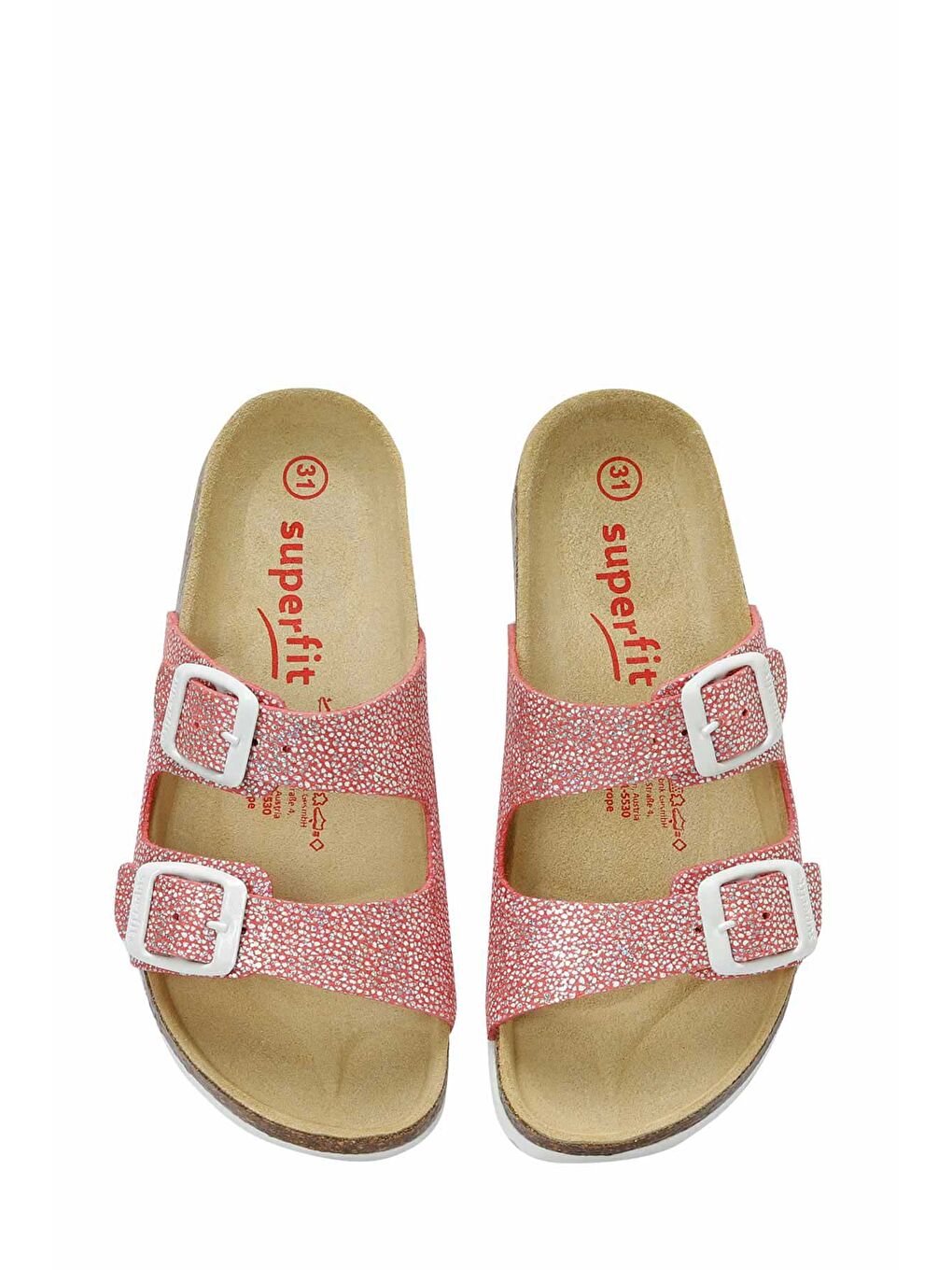 800111-5530-2 Kırmızı Kız Çocuk Terlik-3