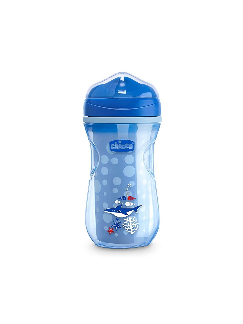 Chicco Isı Yalıtımlı Active Bardak Mavi 14 Ay + Erkek Mavi Balık 266ml