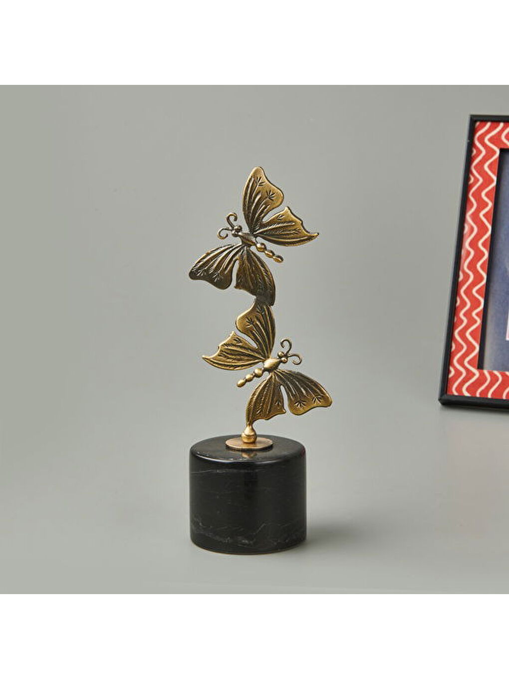 Sarı Deco Mariposa Dekor - Bronz - 24 cm-2