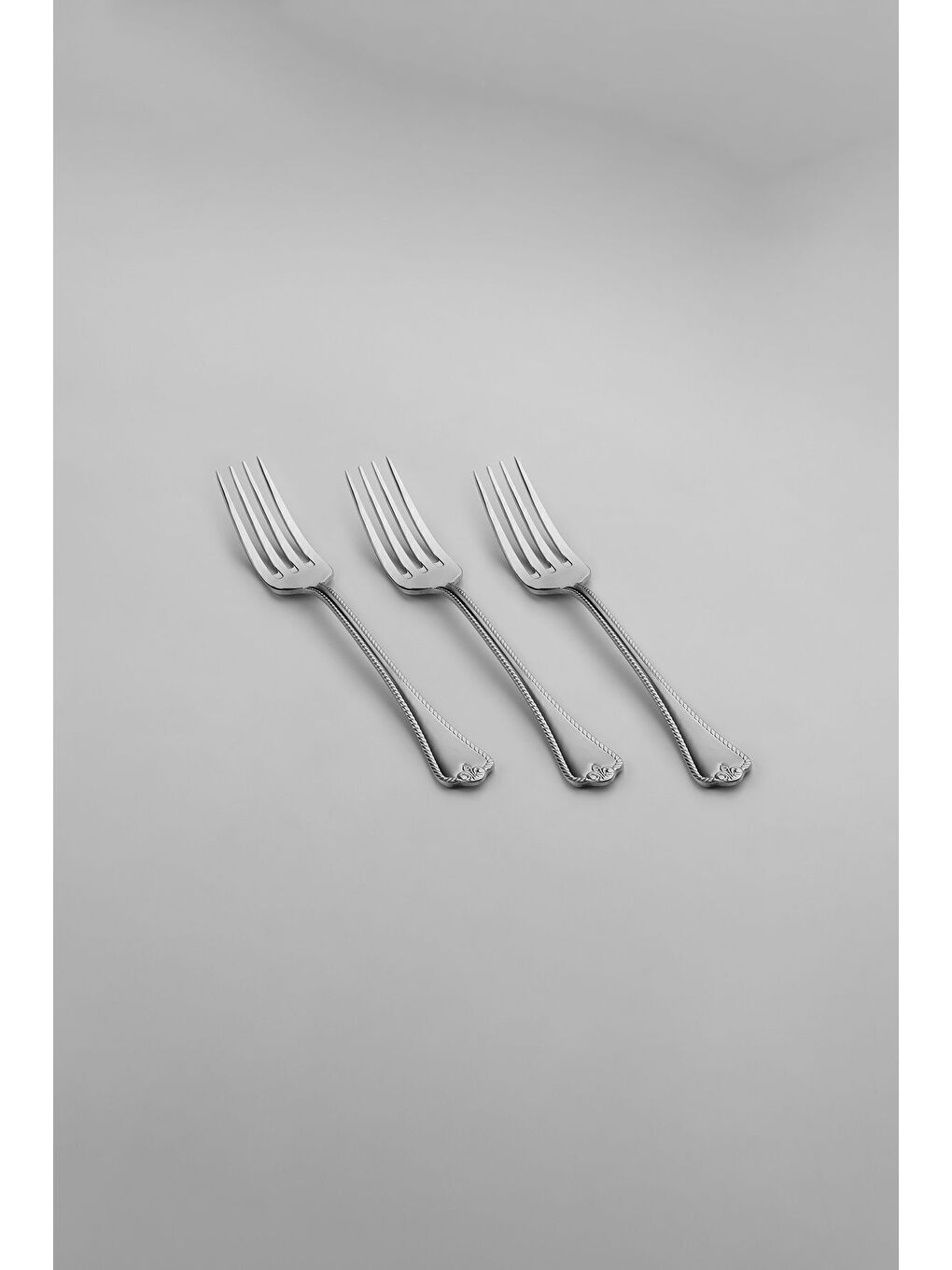 Gri Fulya Saten 12 Kişilik 60 Parça Kutulu Çatal Kaşık Takımı-2