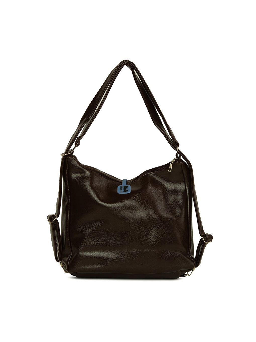 Kahverengi Dik Fermuarlı Çok Gözlü Salaş Askılı ve Sırt Çantası-2